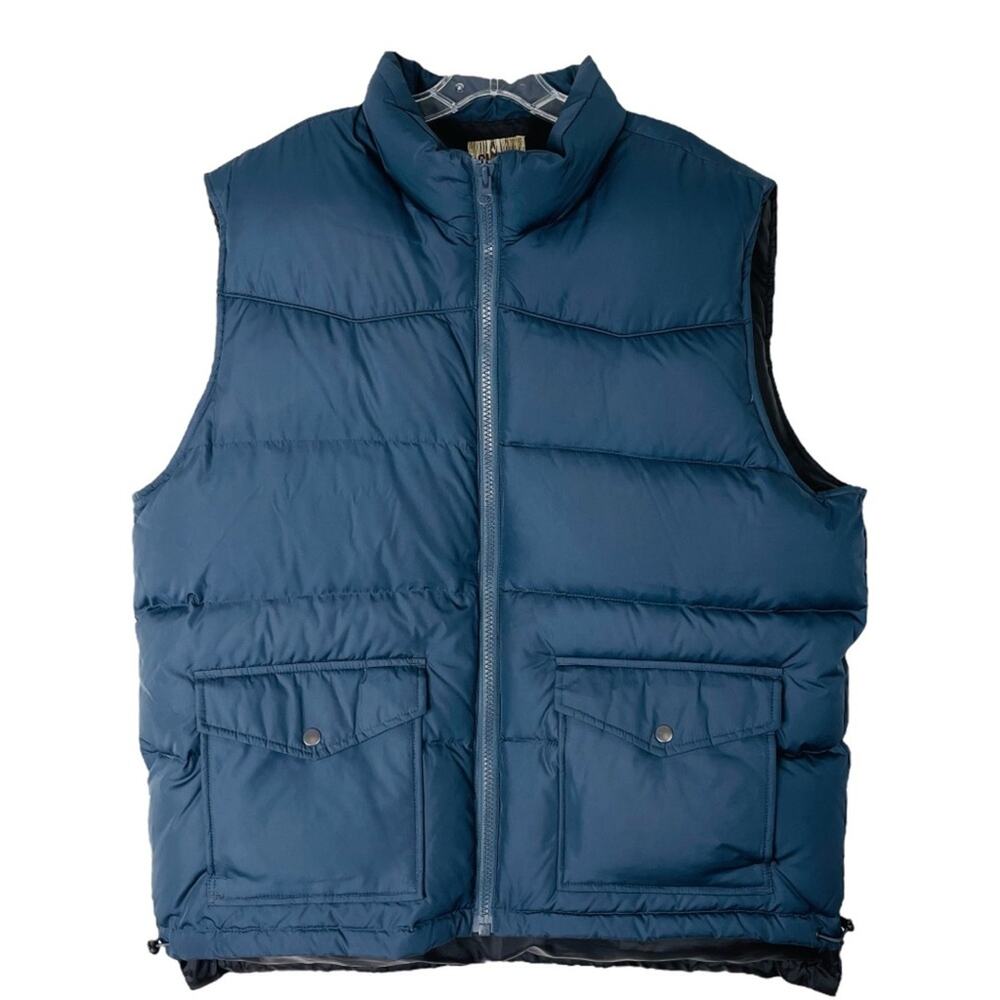 Old Navy blue down puffer utility men’s outdoor activewear vest XL